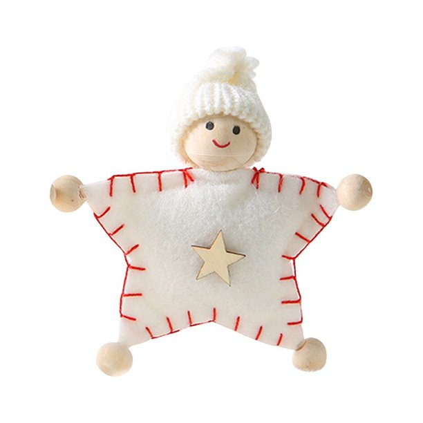 Gibobby Christmas Tree Pendant Home Christmas Decoration Cute Wooden Wool Doll(D)