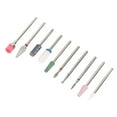 thumbnail image 4 of Juego de 10 brocas para uñas, portátiles, para quitar el esmalte y el pegamento de uñas, brocas de cerámica para uñas para mujeres y niñas., 4 of 14