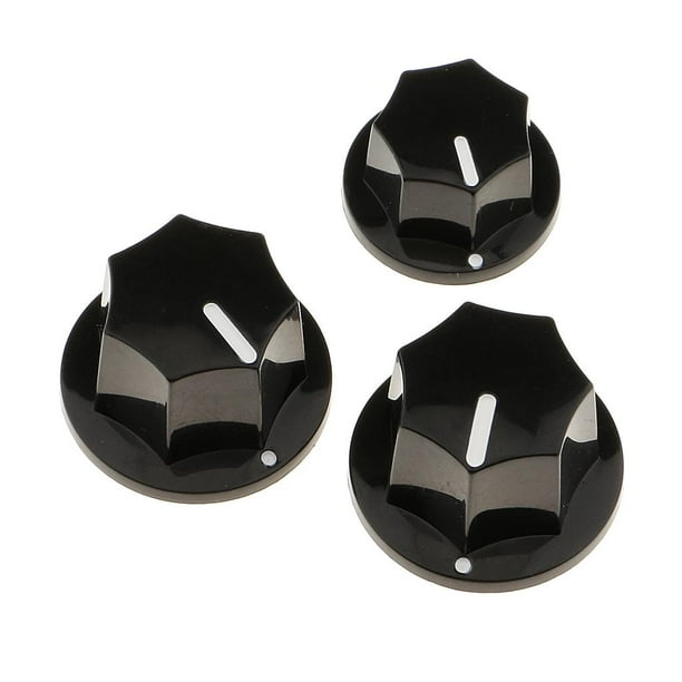 Botón de tapa de perillas de control de de plástico 3PCS para piezas de bricolaje Sunnimix Perilla de tono de volumen bajo