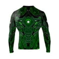 thumbnail image 2 of Raven Fightwear Men's Cybernetic Rash Guard MMA BJJ Green, 2 of 3