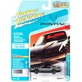 thumbnail image 3 of 1984 Pontiac Firebird Trans Am T/A Silver Sand Gray Metallic with Black Top "Classic Gold Collection" Series Limited Edition to 7418 pieces Worldwide 1/64 Diecast Model Car by Johnny Lightn, 3 of 3