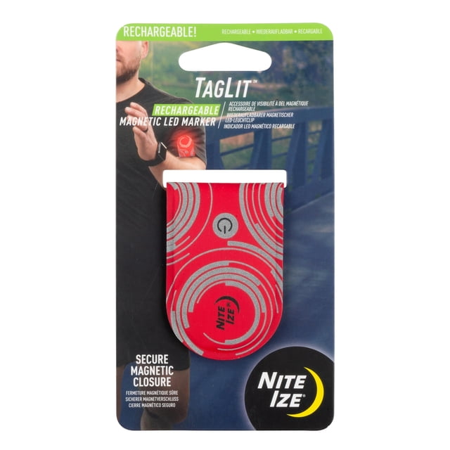 Luz de seguridad LED magnética recargable Nite Ize TagLit, roja