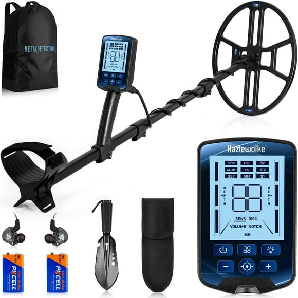 Detector de Metales Hazlewolke Bobina Doble-D Impermeable de 14"