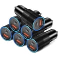 thumbnail image 2 of PYYNA-6 Pack USB C Car Charger, 36W Dual 12V USB-C & USB-A Car Charger Multi Port QC+PD 3.0 Fast Charging Cigarette Lighter Adapter Phone Plug for iPhone 17 16 15 14 13 12 Pro Galaxy Pixel Android, 2 of 3