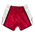 thumbnail image 2 of Fairtex BS1704 Red/White Slim Cut Muay Thai Boxing Short, 2 of 7