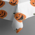thumbnail image 6 of White Halloween Pumpkins Rectangle Tablecloth 60"x120",Waterproof Polyester Rectangle Table Cloth, Wipeable Spillproof Polyester Tablecloth for Dining, Camping, Indoor and Outdoor, 6 of 6