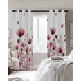 thumbnail image 4 of Watercolor Flowers Blackout Curtains for Bedroom Living Room Darkening Curtains 96 Inches Long Spring Pink Ink Floral Botanical Window Curtain 2 Panels Set Window Treatment Grommet Drapes 52"x96", 4 of 9