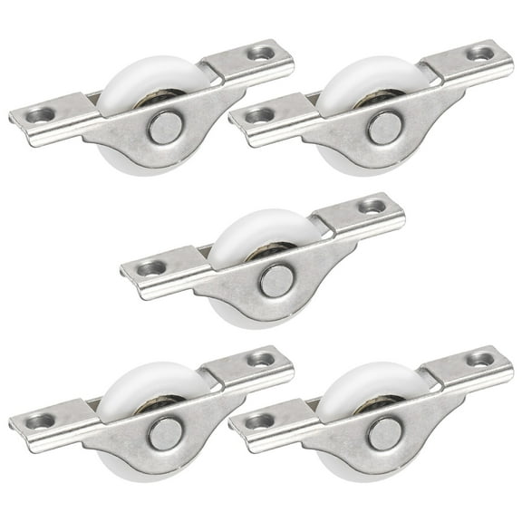 Uxcell 5-Pack Screen Door Rollers, 30mm/1.18" Dia Sliding Door Nylon Pulley Window Wheels, Patio Door Rollers [White]