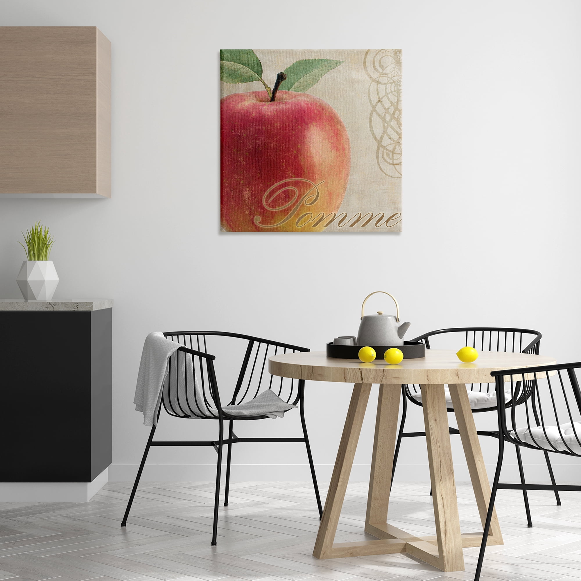 Stupell Industries Vintage French Apple Food & Beverage Painting Wrapped Canvas Art Print Wall Art, 30 x 30