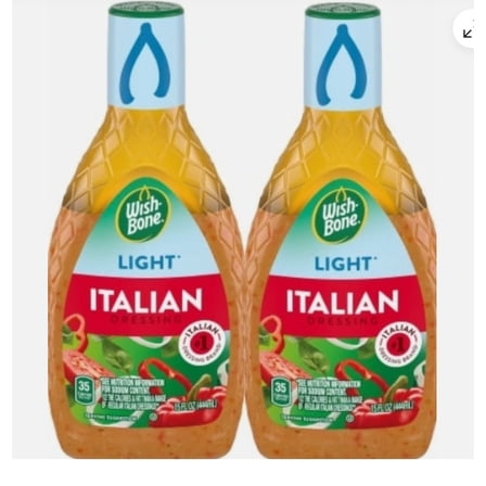 Light Italian Salad Dressing, 2 Bottles, 15 Oz