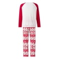 thumbnail image 4 of TSEXIEFOOFU Family Matching Christmas Pajamas Sets Long Sleeve O Neck Tops + Santa Claus Print Pants or Long Sleeve Cartoon Jumpsuit, 4 of 9