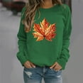 thumbnail image 6 of Craaazy Women's Fall Winter Halloween Christmas Thanksgiving Casual Pumpkin Season Print Gifts Long Sleeved Round Neck Sweatshirt Long Sleeve Vintage Top, 6 of 6