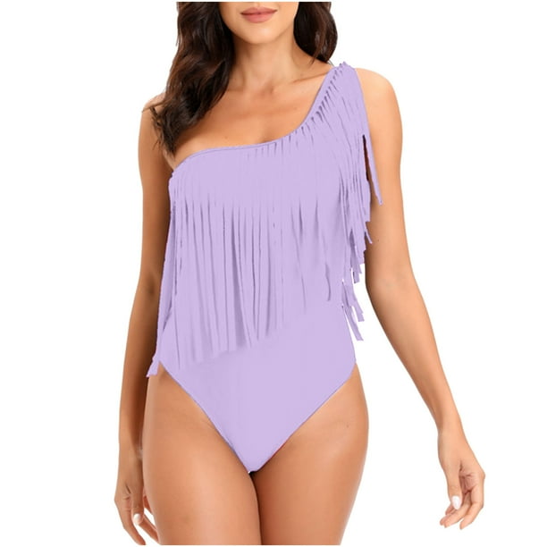 Bañador de una pieza para mujer, cómodo, liso, con almohadilla en el pecho, sin aros, correa de Bikini OAVQHLG3B Store lin121212
