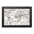 thumbnail image 1 of Gango Home Decor Contemporary Mapped Shorelines I Light Neutral Crop by Sue Schlabach (Ready to Hang); One 18x12in Black Framed Print, 1 of 3