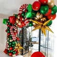 thumbnail image 5 of Juego de globos navideños con forma de bastón de caramelo, película de aluminio, rojo, verde, para fiesta de Año Nuevo, cadena de globos, decoración de arcos, suministros para regalos, 5 of 5