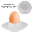 thumbnail image 2 of REOFLYUP 2pcs Ceramic Breakfast Egg Cup Creative White Egg Tray For Home Restaurant Use Practical Kitchen Tool, 2 of 6