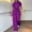 Purple, variant on Aloohaidyvio Sweatsuits for Women,Women Short-Sleeved Round Neck Drawstring High Waisted Split Pants Suit, Womens Seatsuits