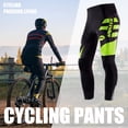 thumbnail image 5 of Sponeed Mens Cycling Long Pants 4D Padded Bicycle Tights Riding Pants Green XXL, 5 of 9