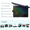 thumbnail image 4 of typecase Keyboard Case with Trackpad for iPad Air 11-inch (M2, 2024), iPad Pro 11 2022 & iPad Air 5th & 4th Gen 10.9-inch, 360° Wireless Backlit Keyboard with Pencil Holder (Black), 4 of 12
