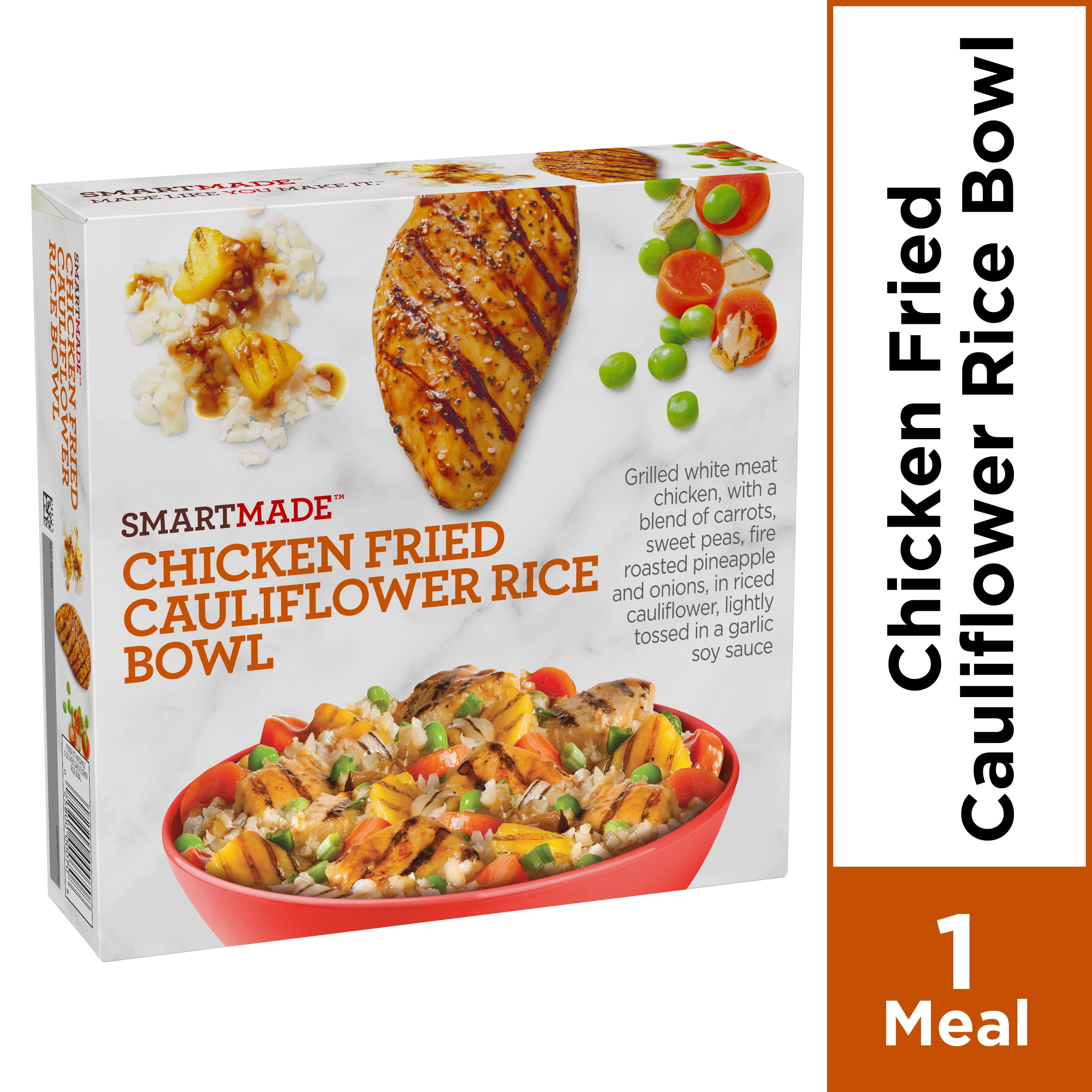 Smartmade Chicken Fried Cauliflower Rice Bowl Frozen Meal 9 Oz