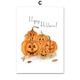 thumbnail image 1 of Sombrero mágico de calabaza de Halloween, palo de escoba, murciélago, Araña, Luna, fantasma, carteles de dulces, arte de pared, impresiones en lienzo, imágenes, decoración de sala de estar, 1 of 4