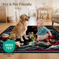 thumbnail image 4 of ODIKA 4'x6' Ultra-Soft Area Rug, Rum Octopus Doormat Horror Nautical Distressed Ocean Wave Border None Washable, Bare feet friendly, Silk-Touch for Bedroom Home office, 4 of 7