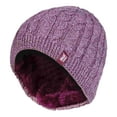 thumbnail image 1 of Heat Holders - Womens Ribbed Cable Knit Fleece Lined Thermal Knitted Beanie Hat, 1 of 2
