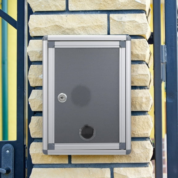 Pawsdot Small Alloy Mailbox Grey Lightweight Waterproof Storage Suggestion Box