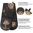 thumbnail image 2 of Yayeee Double Oven Mitt Kitchen Heat Resistant Baking 35" x7" Quilted Glove, Skeleton with Flowers Pattern, 2 of 6