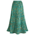 thumbnail image 3 of Catalog Classics Elastic Waistband Women's Patchwork Floral Long Skirt, 3 of 3