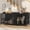 Black, variant on Winkalon 78 Inch Dog Crate Furniture for Large Dog,Wood Dog Kennel Furniture Indoor with Bowls,Dog Cage Furniture as TV Stand,Brown