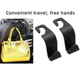 thumbnail image 4 of Juego de 6 ganchos para reposacabezas de coche, organizador de asiento trasero, ganchos de plástico para reposacabezas, secadoras de ropa, bolsos, ganchos negros, 4 of 5