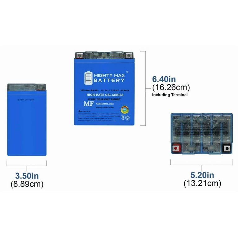YTX14AH 12V 12AH GEL Battery for Kawasaki KLF220-A Bayou (CN) '92