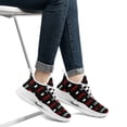thumbnail image 4 of Coolcustomize Women's Fashion Tennis Shoes | Black "LOVE" & Heart Print, Comfortable Lightweight Sport Shoes, Lace-up Couple Shoes, All-season, Fabric Upper & Insole, EVA Sole, Wide Fit Sneakers, 4 of 8