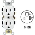 thumbnail image 2 of Toma eléctrica Leviton S02-0BR15-0WS White Duplex 125V 15A, 2 of 4