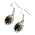 thumbnail image 2 of Bigfoot Sasquatch Walking in the Woods Novelty Dangling Drop Oval Charm Earrings, 2 of 4