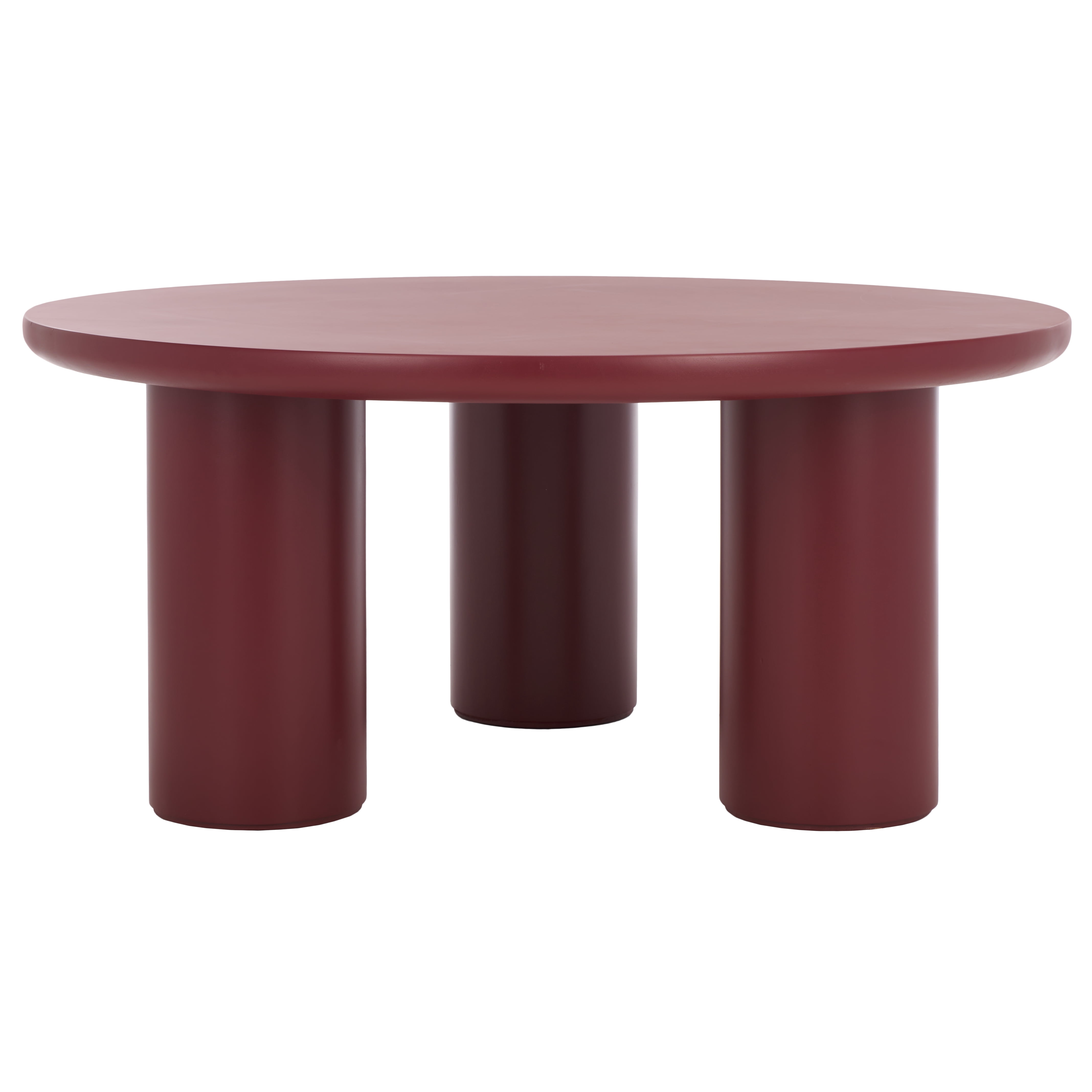 Safavieh Mork Mid-Century Round Wood Coffee Table, Bordeaux