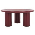 thumbnail image 4 of Safavieh Mork Mid-Century Round Wood Coffee Table, Bordeaux, 4 of 10
