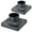 Black(2PK), variant on Pier Mount Base 2 Pack,Cast Aluminum Outdoor Post Light Adapter for Deck Porch Patio in Matter Black Finish 5.6" W*5.6" L