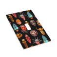 thumbnail image 7 of DouZhe 1-Gang Toggle Switch Wallplate, African Ethnic Tribal Masks Decorative Wall Plates, 7 of 7