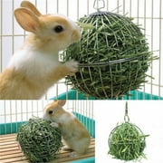 ZOIUYTRG Fashion Sphere Feed Dispense Exercise Hanging Hay Ball Guinea Pig Hamster Rabbit Pet Toy ( no grass )
