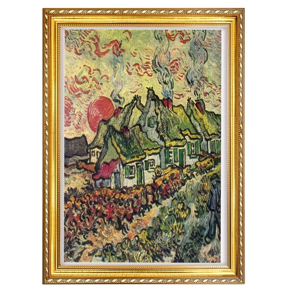 Van Gogh Framed Wall Art Print Cottages Reminiscence Of The North Classic Wall Decor Vintage Art Room Decor