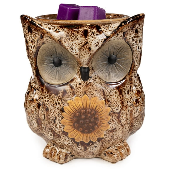 Scentsationals Wax Melt Warmer, Wax Warmer for Scented Wax Melts - Animal Collection Spotted Owl - Candle Wax Melter for Fragrance Cubes and Tarts