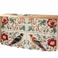 thumbnail image 2 of Vintage Flowers Birds Cabinet Curtain 28"W x 51"L, Spring Floral Retro Art Farmhouse Dust-Proof Privacy Curtain for Closet Shelves Self Adhesive, Sink Skirt for Bathroom Vanity Kitchen Laundry Room, 2 of 9