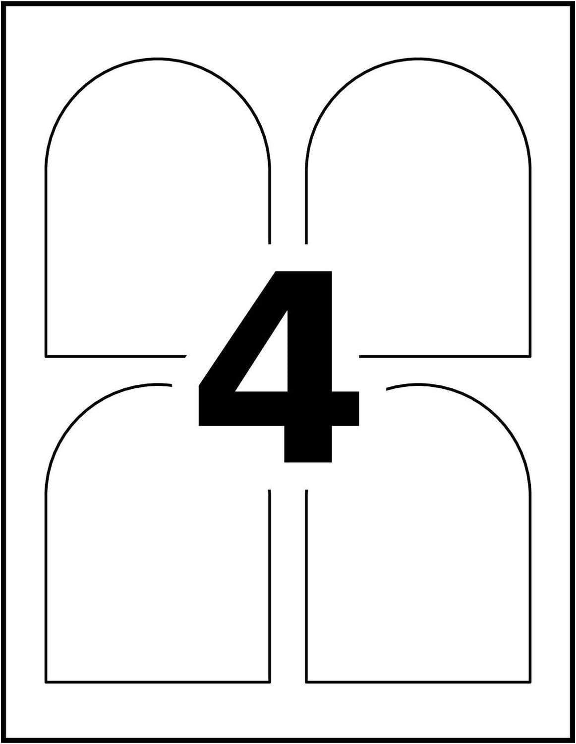 Avery White Arched Wine Bottle Labels, 4¾" x 3½",  for Laser and Inkjet Printers - 22811