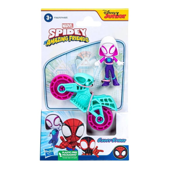 Figura de Acción Hasbro Spidey And His Amazing Friends Ghost Spider y Motocicleta