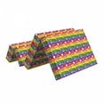 thumbnail image 2 of Hippie Foldable Mattress, Heart Peace, 74.8" x 35.4", Multicolor, by Ambesonne, 2 of 6