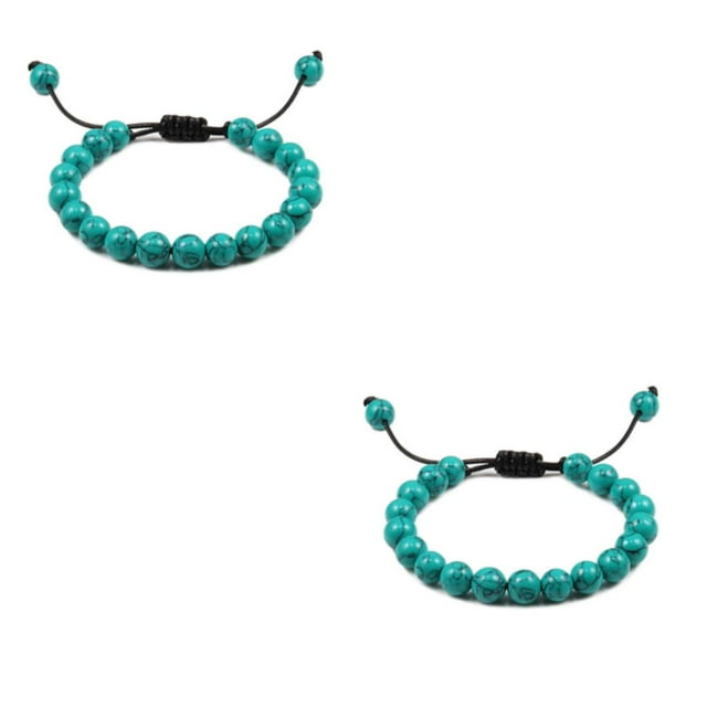 Minnieouse minimalista de piedras preciosas naturales regalo para unisex para mujer para hombres idea de regalo negro+verde Negro+verde 2Conjunto