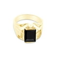 thumbnail image 4 of AFFY 1.75 Carat Black Onyx Bold Solitaire Ring In 14K Yellow Gold Plated 925 Sterling Silver For Men's Ring Size 11, 4 of 4