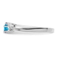 thumbnail image 4 of Finest GoldXMR10-3W-7 14K White Gold Polished 3-Stone Mothers Ring Mounting - Size 7, 4 of 5